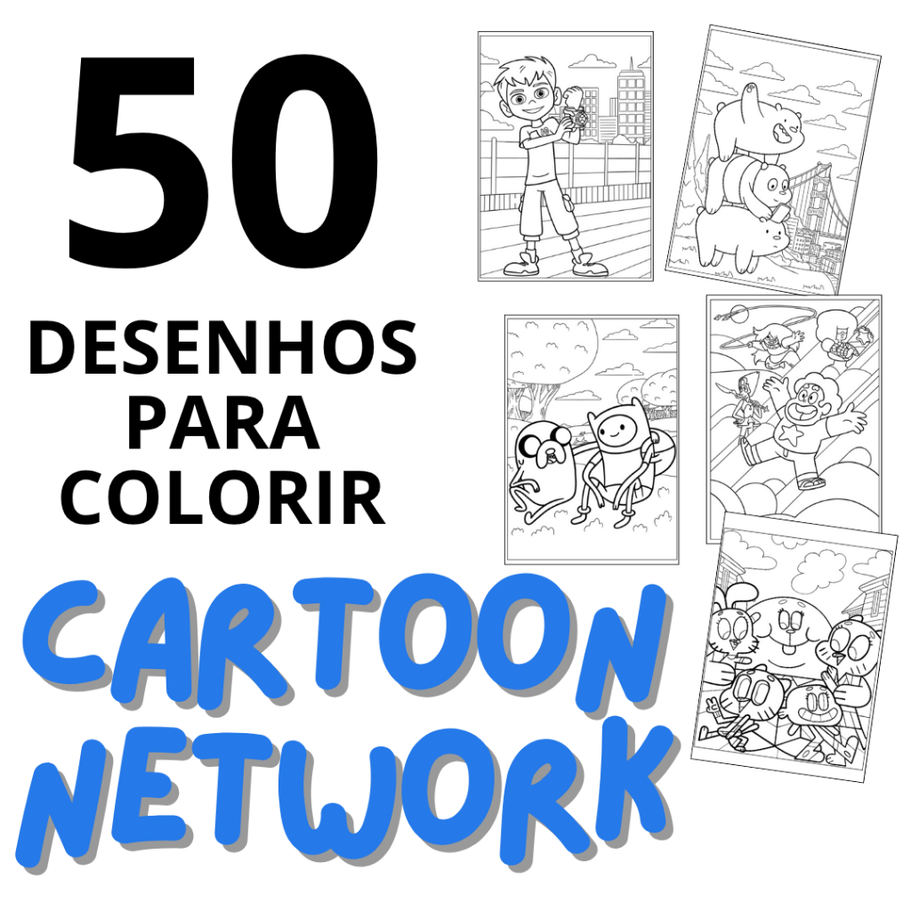 KIT CARTOON NETWORK: 50 DESENHOS PARA COLORIR (folhas soltas) | Shopee ...
