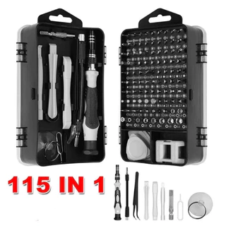 Kit Jogo de Ferramentas Com 115 Chaves Peças Para Manutenção Reparacao celular tablet multiuso