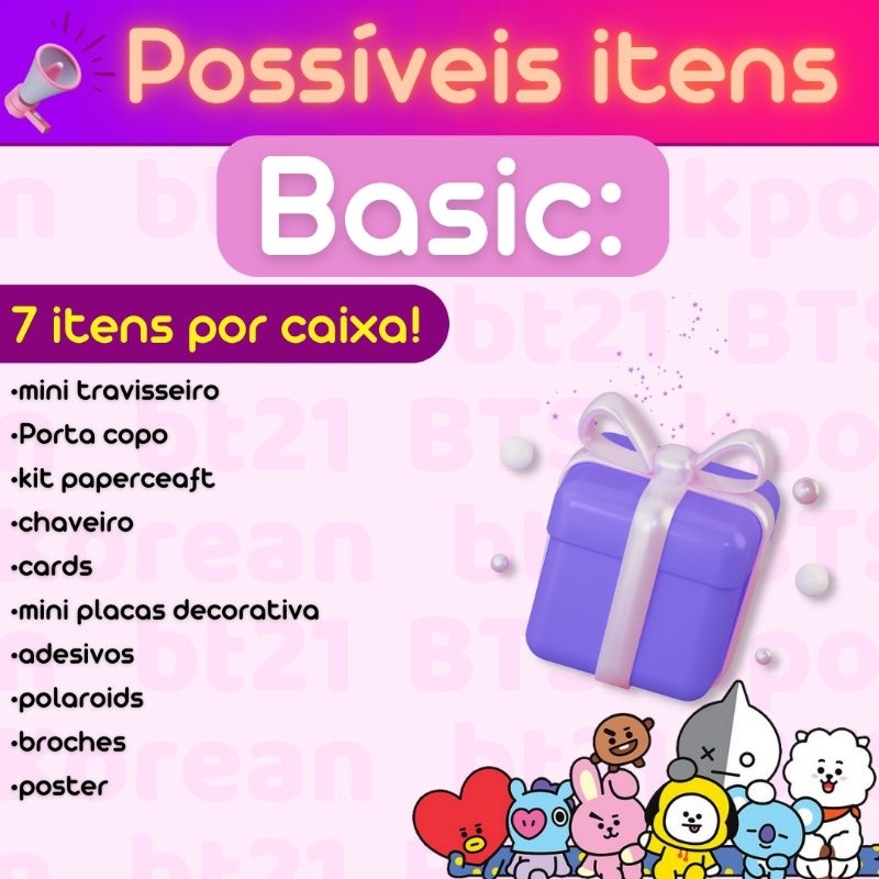 kit BTS BT21 caixa bangtan | Shopee Brasil