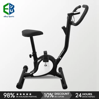 Ebuy Sports Bicicleta Ergométrica Fitness Residencial 21 velocidades Compacta Preto Ajuste de sete níveis