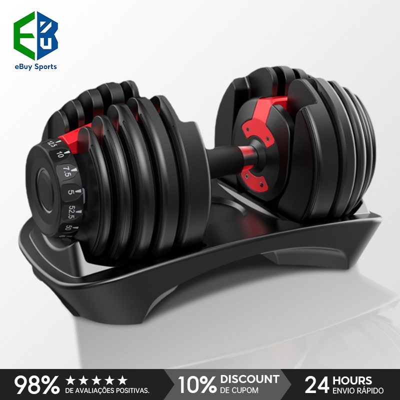 Kit halteres regulavel 24kg dumbell ajustavel k2 anilha