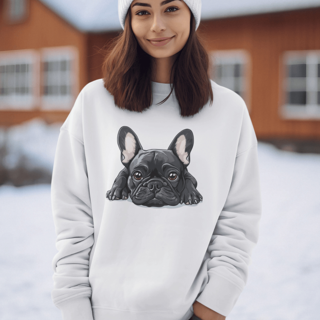 Moletom Feminino Flanelado Casaco de Cachorro Bulldog Delicado