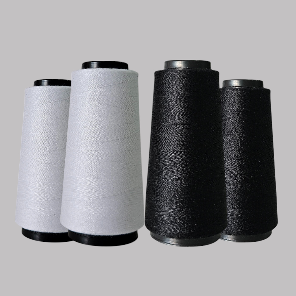 Kit 4 cones Linhas preta e branca Fio 120 Cone 1500 Jardas – Alta ...