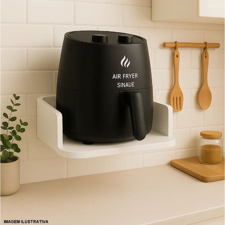Suporte Mdf de Parede para Air Fryer 3.5 litros Liquidificador ...