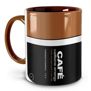 Caneca Café Bateria – Mais Energia pro Seu Dia! ☕🔋