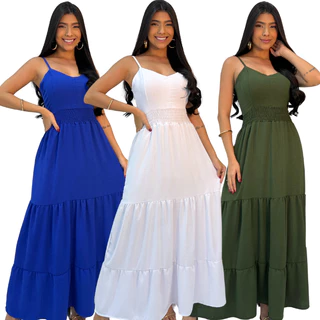 Vestido Longo Madrinha Convidada Festa Social Formatura Casamento Lastex Bojo Feminino em Oferta na Shopee