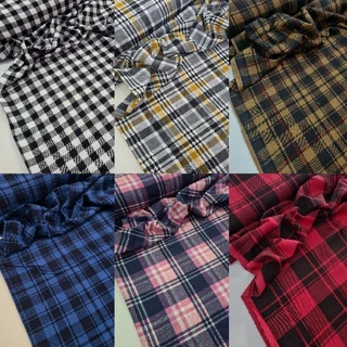 TECIDO FLANELA XADREZ DE ALGODÃO (CAMISAS, CALÇAS, PIJAMAS, SAIAS) - 1,60M DE LARGURA