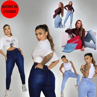 BLACK FRIDAY DENIM Clin Calça Feminina Skinny Modeladora Básica