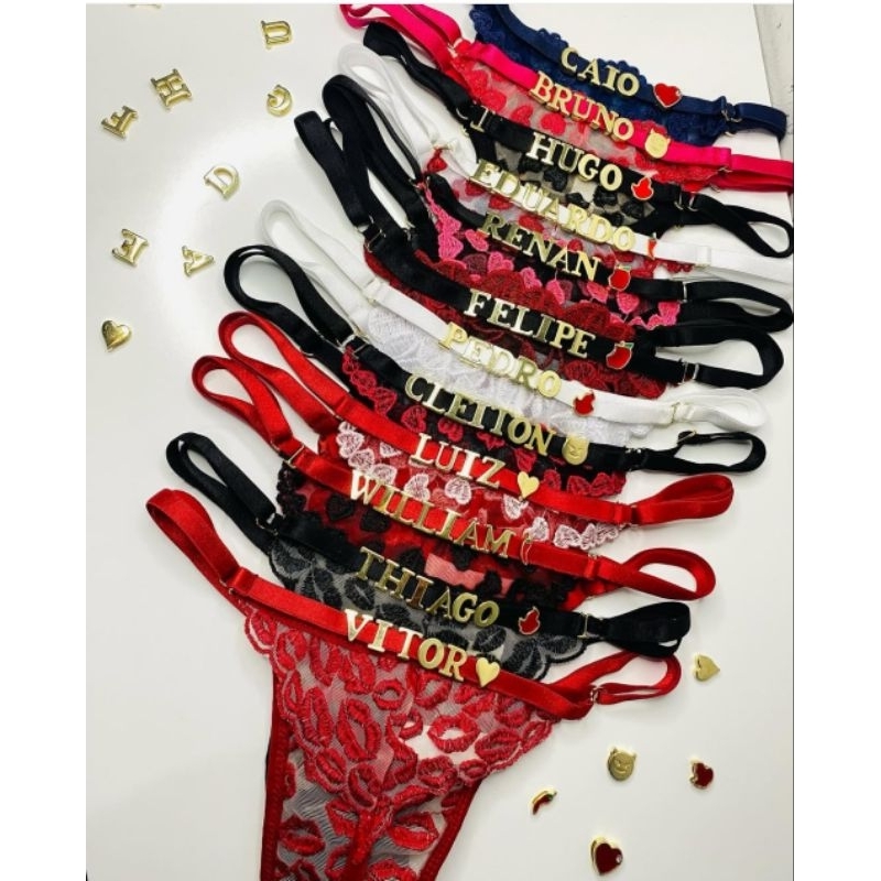 calcinha personalizada com nome do namorado,marido,amante | Shopee Brasil