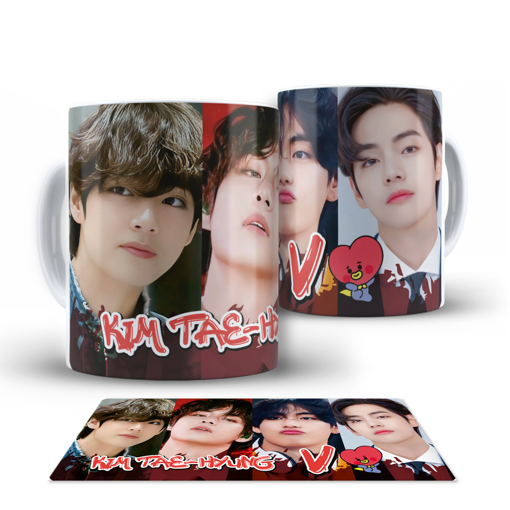 Caneca BTS Kim Taehyung V Tata KPop | Shopee Brasil