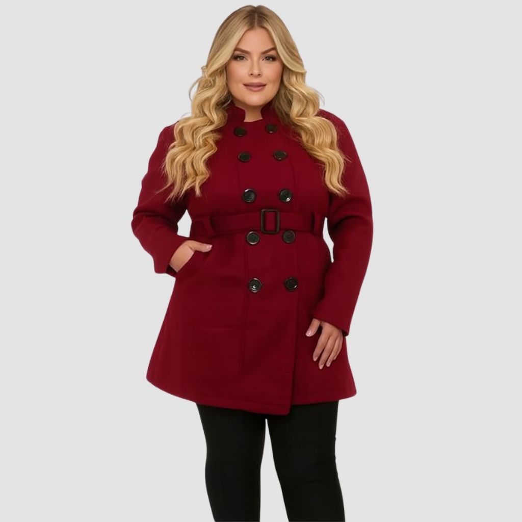 Sobretudo Feminino Inverno Plus Size Casaco de Frio com Botões em