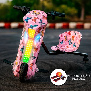 TRICICLO ELÉTRICO TRIKE DRIFT 8" Poleg. 250W 3 VELOCIDADES BLUETOOTH