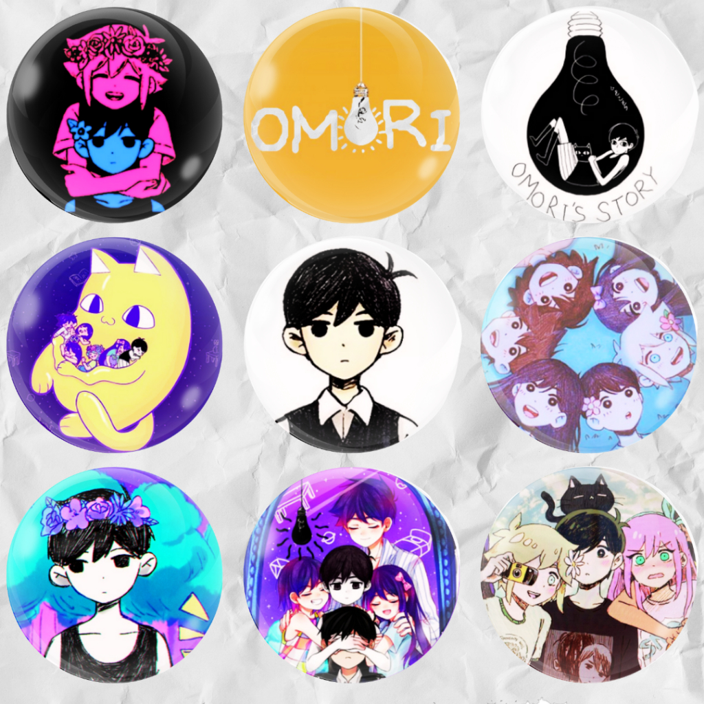 Kit Bottons Broche Game Omori 4,5cm | Shopee Brasil