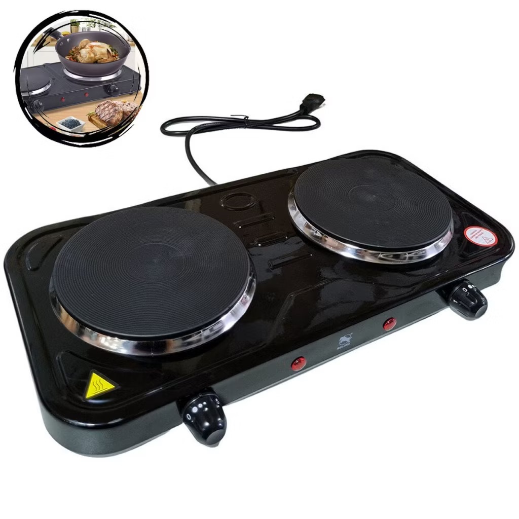 Fogão Elétrico 2 Bocas 127V Cooktop Para Todos Tipos de Panelas e ...