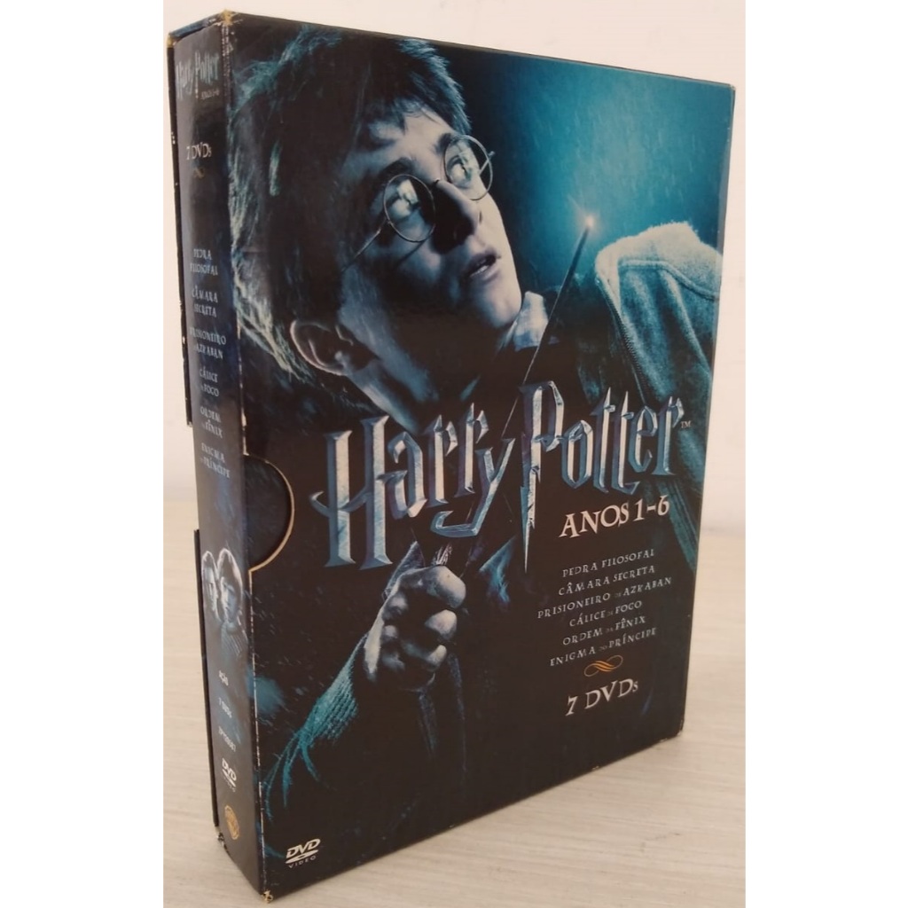 Box DVD Original - Harry Potter Anos 1 ao 6 - 7 DVDS