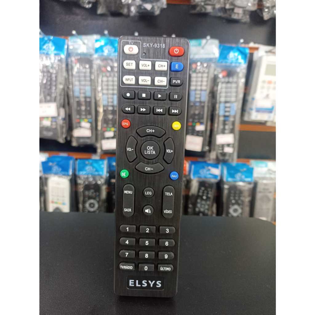 CONTROLE REMOTO RECEPTOR ELSYS DIGITAL SATMAX 5 OU 6 ETRS70 | Shopee Brasil