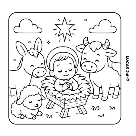 LIVRO DE COLORIR - A VIDA DE JESUS (A5) | 31 ILUSTRAÇÕES + PLÁSTICO PARA NÃO MANCHAR