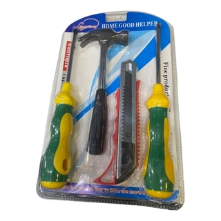 Kit de ferramentas com martelo estilete e 2 chaves de fendas 4 peças RF