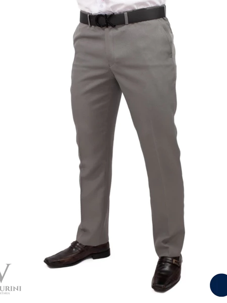 Calça social masculina alfaiataria oxford slim