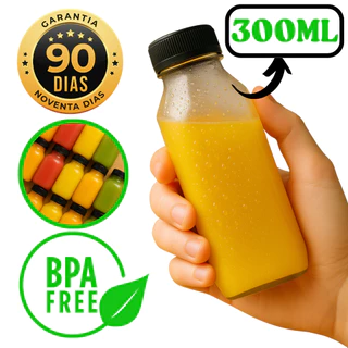 20 Garrafinhas PET 200ml / 300ml com Tampa Garafa p/ Sucos e Caldo de Cana Direto da Fábrica