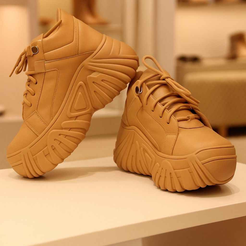 Tênis Plataforma Feminino Chunky Sneaker Altura 7cm Super Leve
