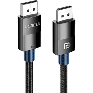 Cabo Displayport 1.4 8K 60Hz 4K 144Hz Hdr 240hz 2 Metros Ultra Premium Ugreen Suporte Gsync FreeSync