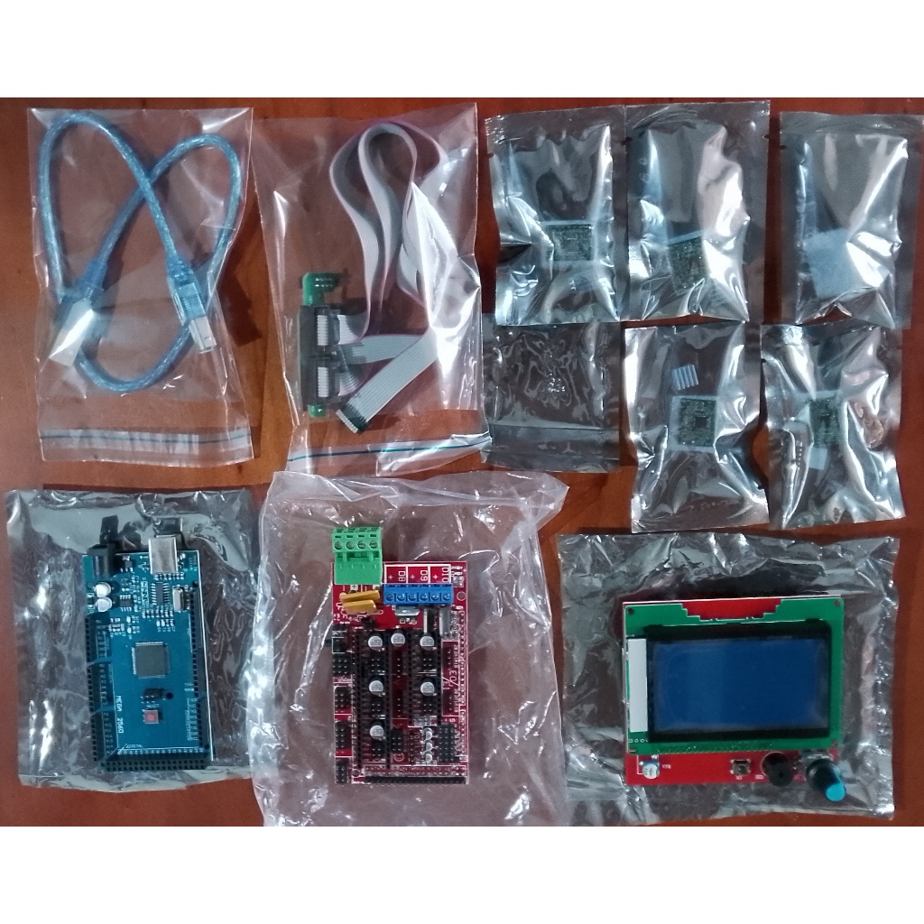 Arduino mega 2560 + ramps + 5 drivers A4988 + display lcd 128x64 para ...