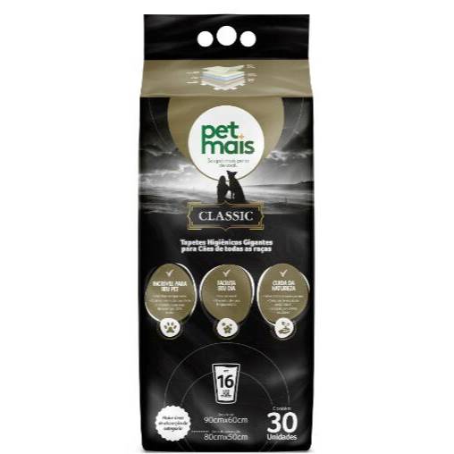Tapete Higiênico Petmais Classic 30 unidades 90 x 60 cm