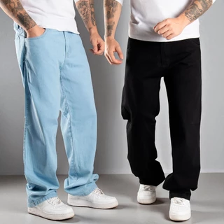 Kit 2 Calça Bag Larga Balão Estilo Skatista Carpenter Streetwear Premium Estilosa