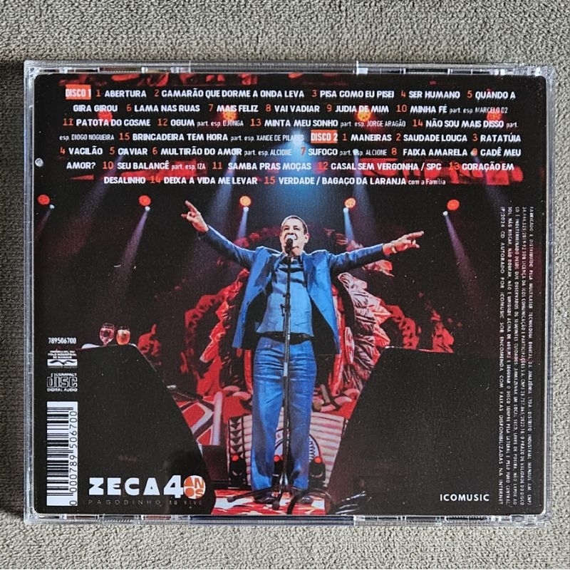 CD Zeca Pagodinho - 40 Anos Ao Vivo (CD Duplo) | Shopee Brasil