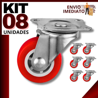 Rodízio Fixo Para Móveis - Kit Com 2 Rodinhas De Silicone 30mm, Anti-ruído E Antirrisco