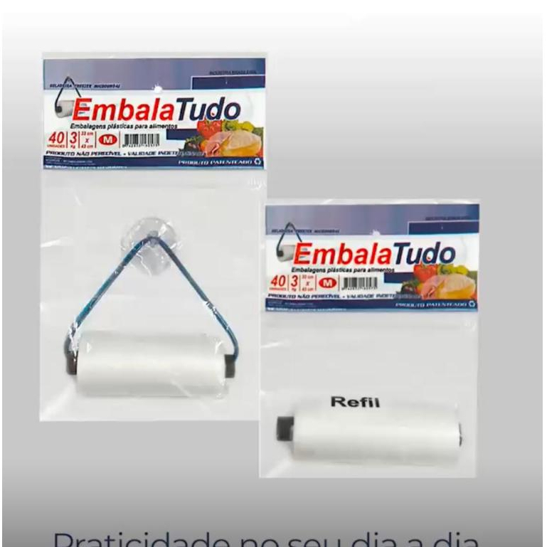 Saco Embala Tudo e Refil 33x43cm c/40 Un - Interplás | Shopee Brasil