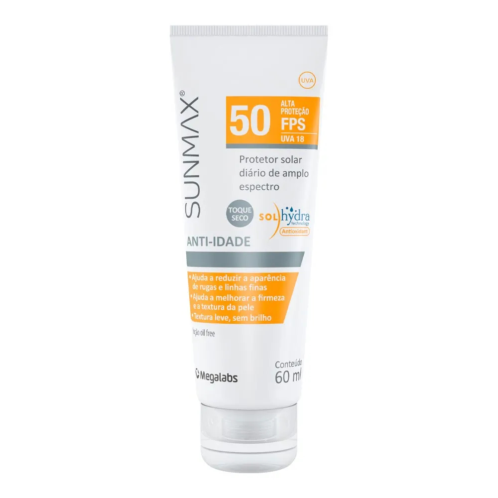 Protetor Solar Facial Sunmax FPS 50 Anti-Idade 60ml | Shopee Brasil