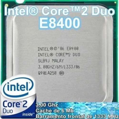 Processador Intel Core 2 Duo E8400 3.0ghz 6m Fsb1333 Lga 775