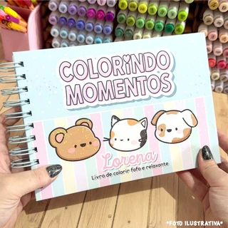 Livro Colorindo Momentos - CAPA DURA em Oferta na Shopee