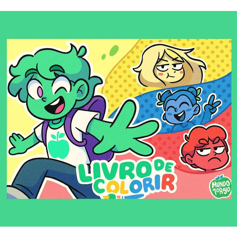 Caderno Livro de colorir do Mundo Torajo Volume 1-50 desenhos Capa dura ...