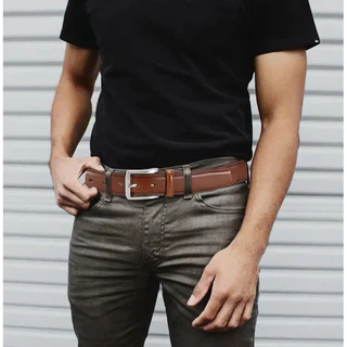 Cinto Liso Masculino Largo De Luxo Preto Alta Qualidade Couro Genuíno Fivela
