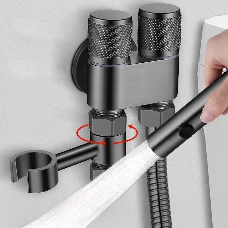 Kit Ducha Higiênica Registro Aço Inox Super Luxo com Derivação 2 Saídas Independentes 2 Modos de Limpeza