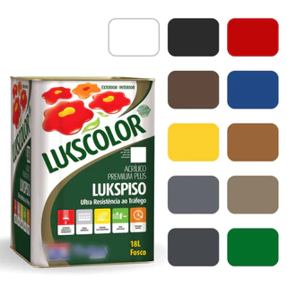 Tinta Piso Lukspiso Super Lávavel 18L Chão Estacionamento Quadra Parede Fachadas