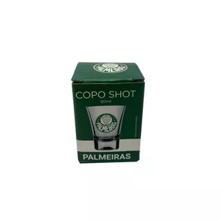 COPO SHOT VIDRO PALMEIRAS 60ML ORIGINAL DO CLUBE NA CAIXA