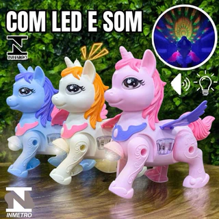 Unicórnio Brinquedo Educativo com Luzes e Som - Estimula a Criatividade Infantil