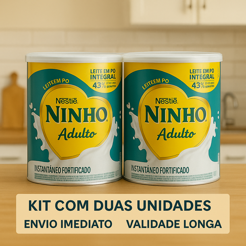 2 Latas Leite Ninho Adulto Integral 380g Nestlé – Fonte de Vitaminas e ...