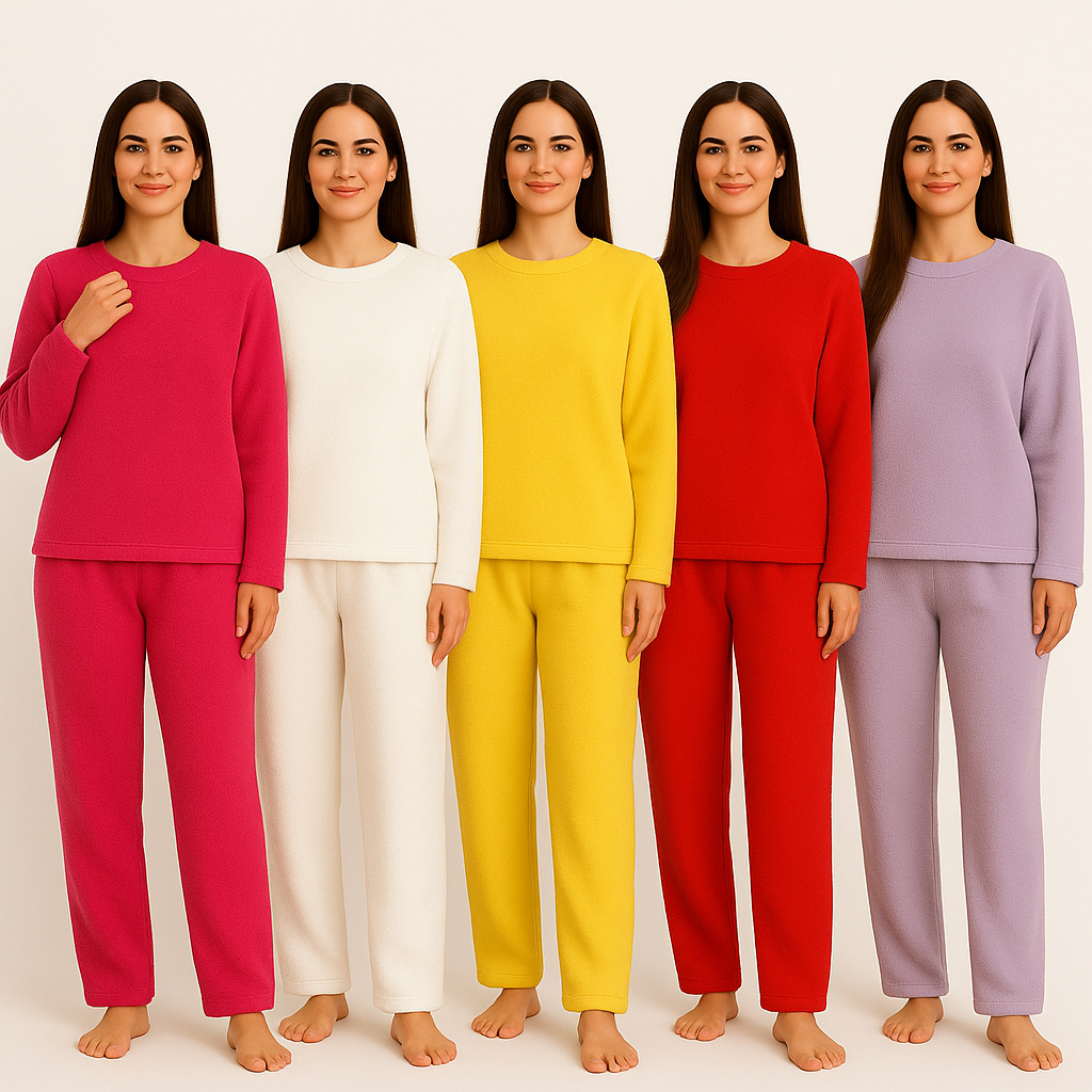 Pijama Feminino Soft Inverno Tecido Felpudo e Quentinho Ideal Para ...
