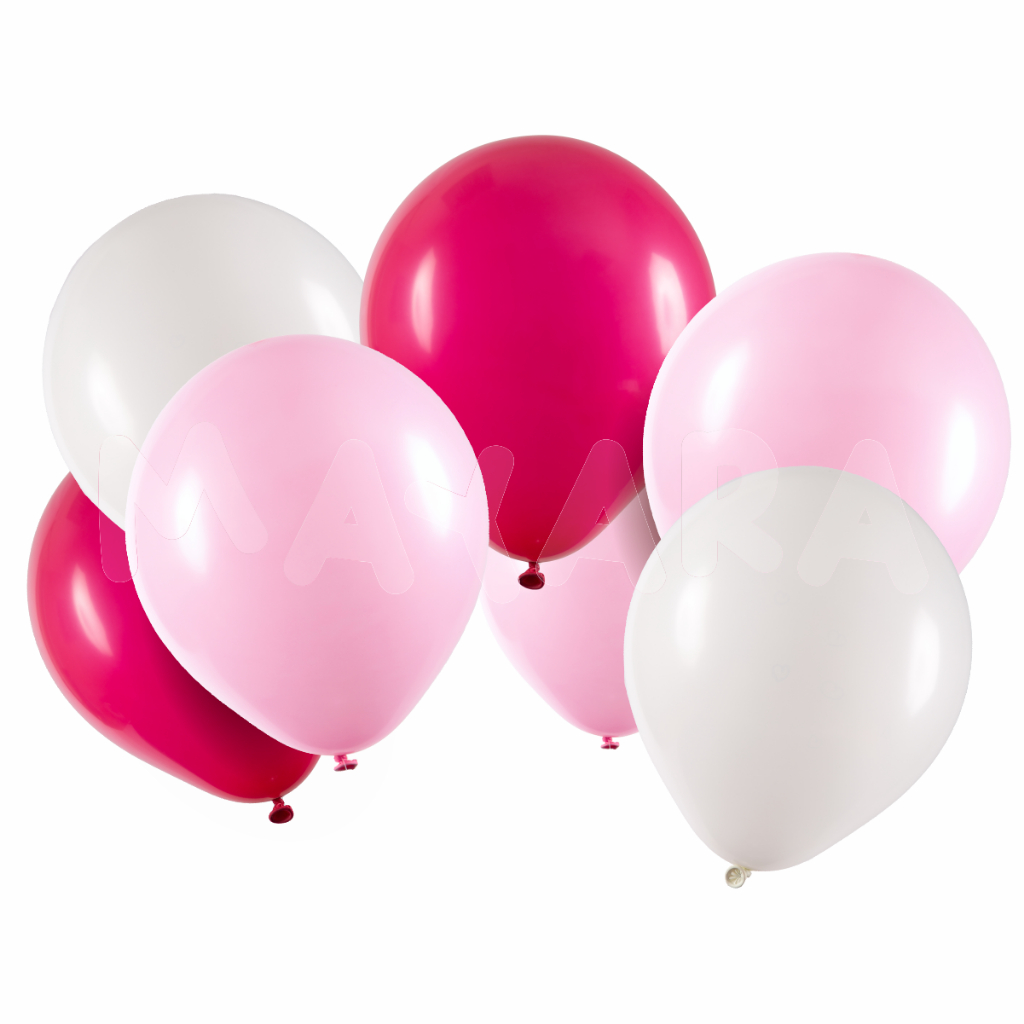 75 unidades Balões 8 Polegadas - Bexigas Pink Branco e Rosa Baby ...