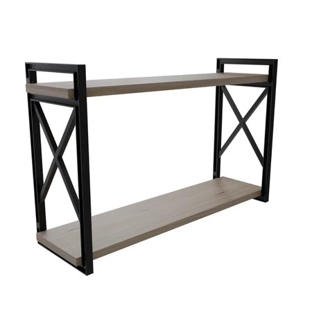 Prateleira industrial suspensa 20x60, organizadora livros decorações em salas, cozinhas, lavanderia