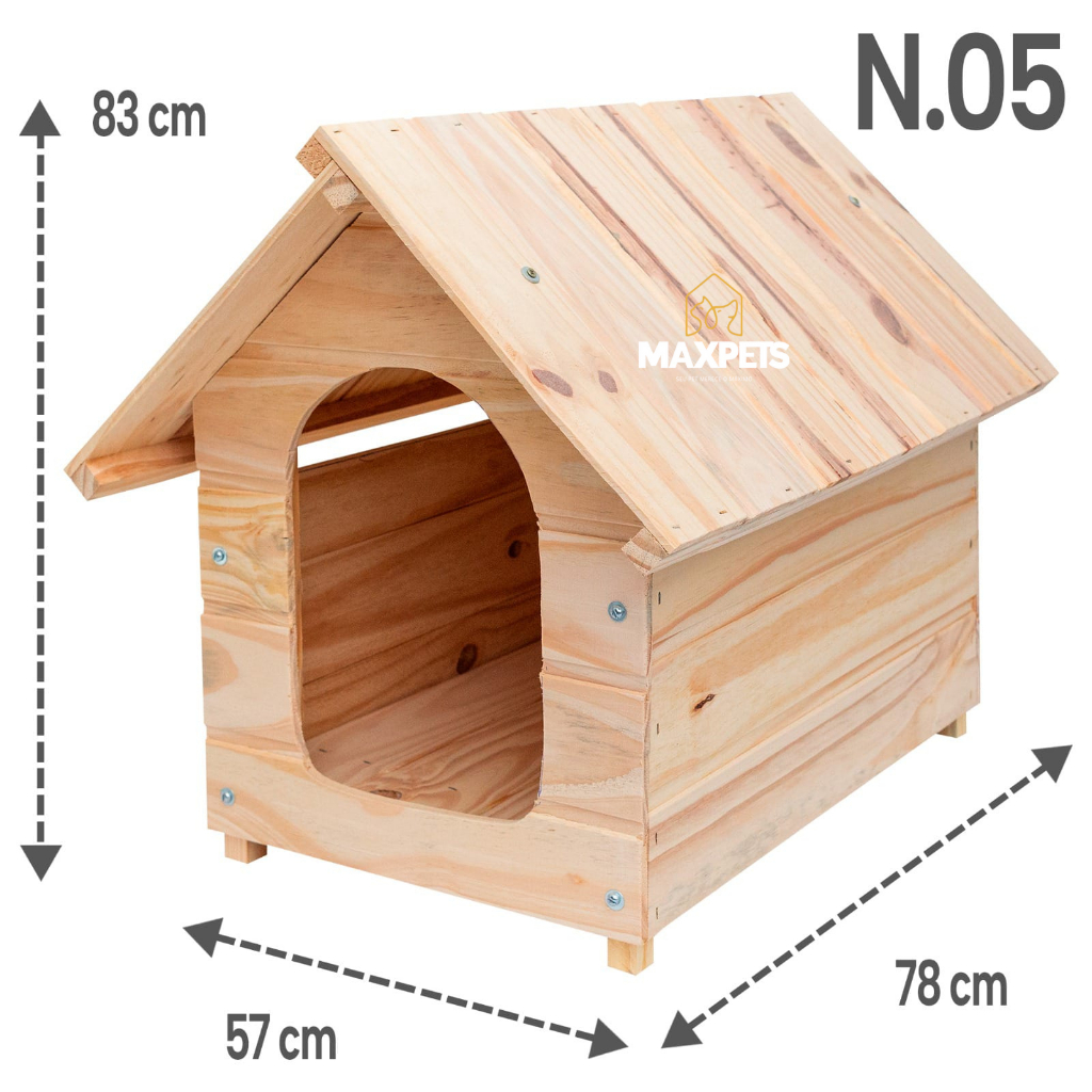 Casa Casinha De madeira N5 Para cachorro Cães Cão Porte Médio Grande ...