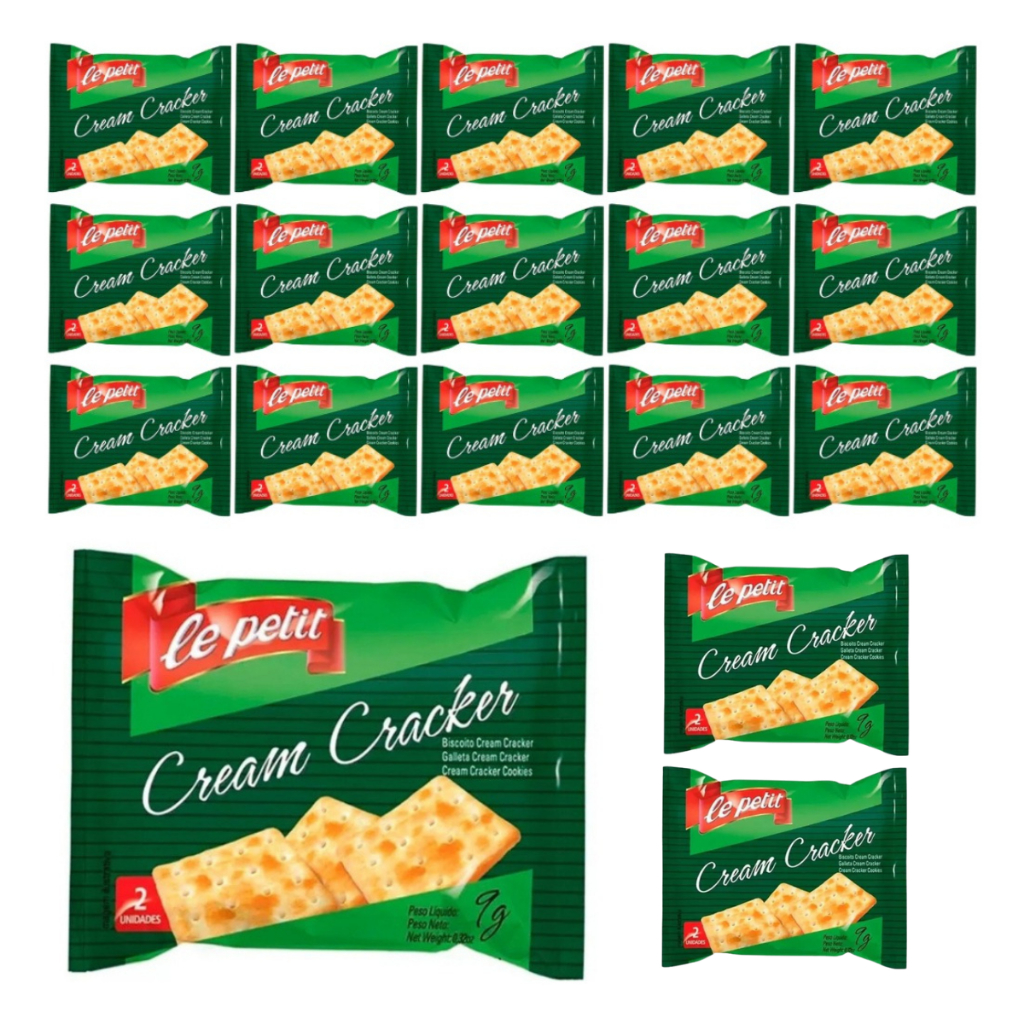 Biscoito Cream Cracker Le Petit Em Sachê De 9g Unidades Para ...