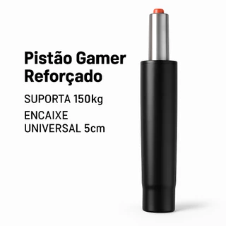 Pistão Reforçado Gamer 150kg – Encaixe Universal 5cm p/ Cadeiras Gamer e Escritório