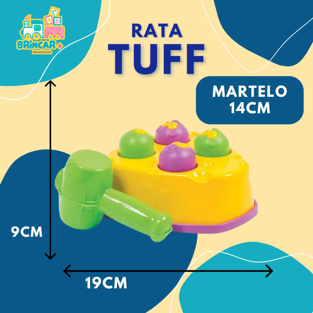 Brinquedos Educativos Rata Tuff Bate Bate Martelo Didático para Bebês ...