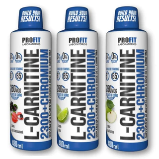 L-CARNITINE 480ML CARNITINA LÍQUIDA 2300 + CHROMIUM PROFIT LABORATÓRIOS